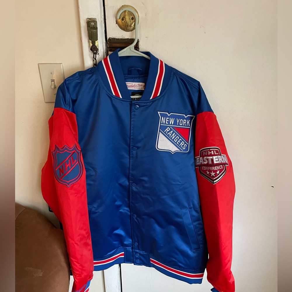 New York Rangers Mitchell & Ness NHL satin jacket XL